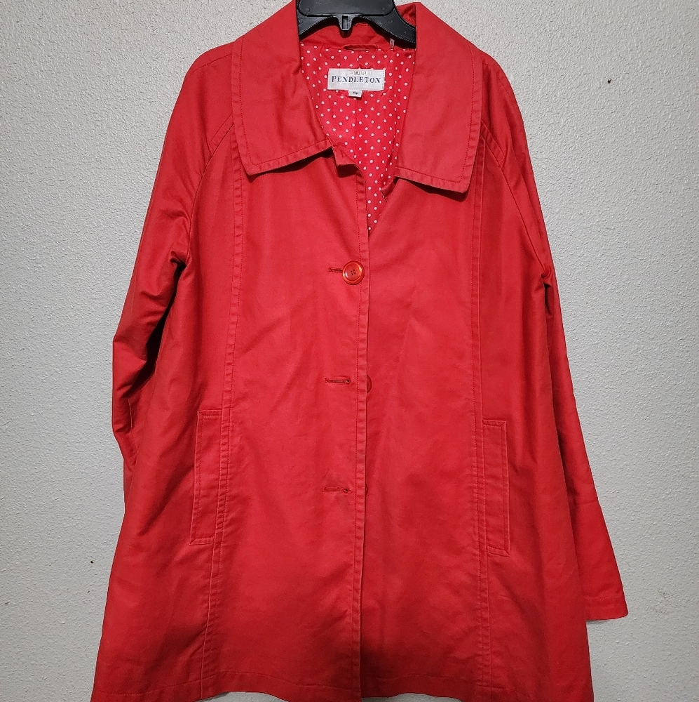 Pendleton Red Overcoat Jacket Vintage
